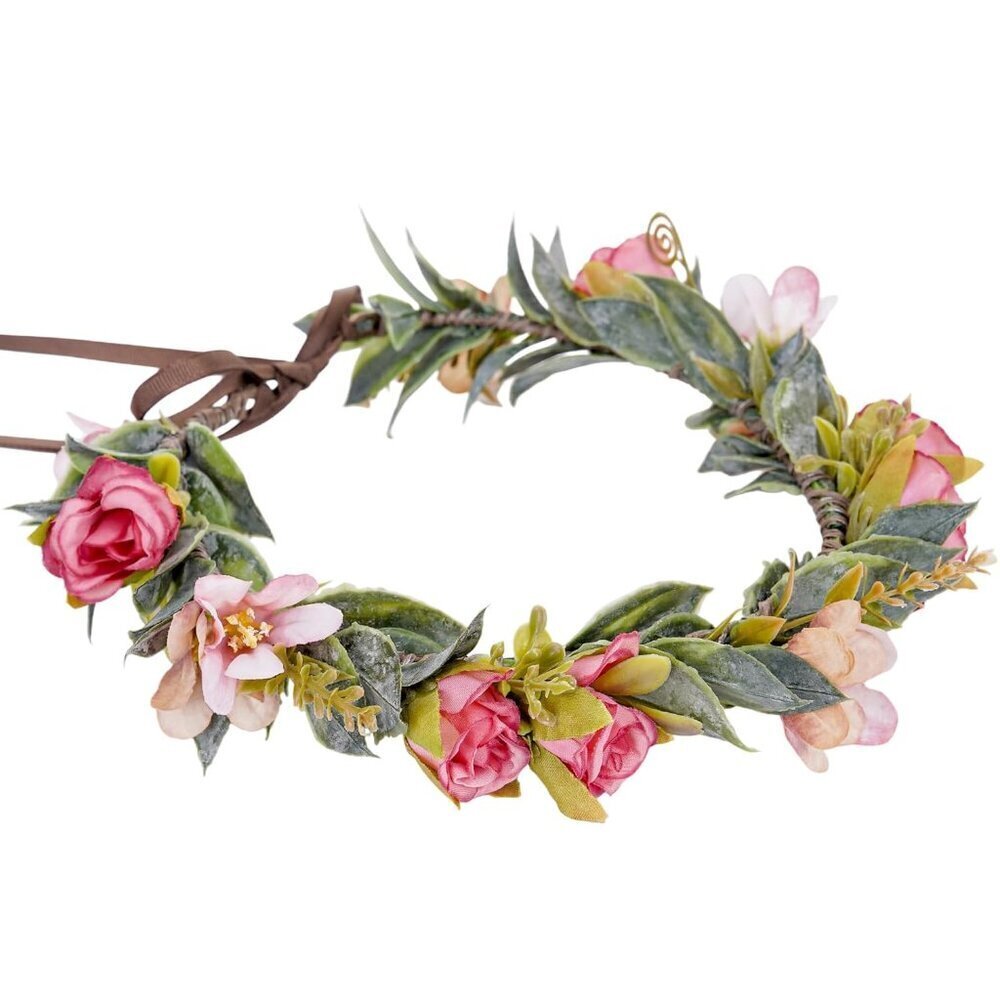 Fairy Flower Headband Handmade Floral Crown for Women Girls Wedding Party